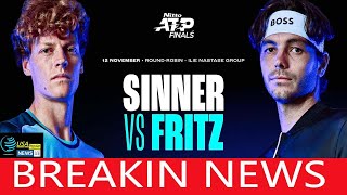 Sinner Fritz US Open final rematch headlines Turin Day 3 [upl. by Ruyam]