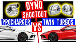 DYNO SHOOTOUT C8 Corvette ProCharger VS Twin Turbos Compared HeadtoHead [upl. by Goldberg]