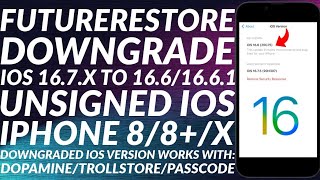 How to downgrade iOS 167x to iOS 1661661 for iPhone 88X  A11 Downgrade  Full Guide [upl. by Brubaker]