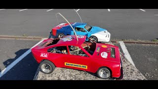 Vintage RC  home build 18 scale onroad cars  driving and onboard videos [upl. by Arahk]