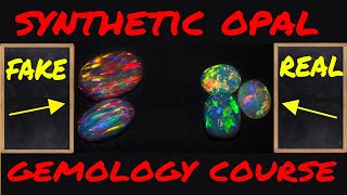 Gemology how to distinguish a synthetic Opal Gemology Course [upl. by Nortad]