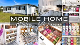 ULTIMATE MOBILE HOME KITCHEN MAKEOVER  Mobile Home Cleaning  Kitchen Organization Ideas with TEMU [upl. by Llecrup404]