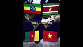 Ethiopia vs Suriname vs Cameroon vs Vietnam battle comparison country geography [upl. by Jardena]