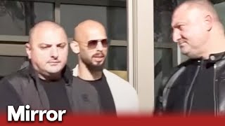 Andrew Tate appears in court in Romania [upl. by Aikemal]