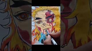 Making Rengoku from demon slayer ❤️‍🔥✨ drawing rengoku demonslayer [upl. by Otanod]