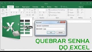 Como quebrar senha no Excel  Planilha Protegida Aprenda como Desbloquear EuMeCuido [upl. by Artenak]