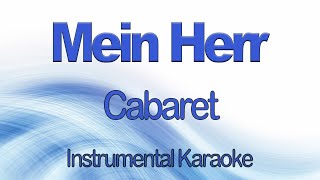 Mein Herr from the musical Cabaret  Liza Minelli Instrumental Karaoke with Lyrics [upl. by Virgina457]