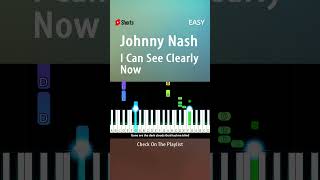 Johnny Nash  I Can See Clearly Now  EASY Piano TUTORIAL by Piano Fun Play youtubeshorts shorts [upl. by Yelram]