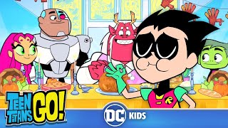 BANQUETE 🍽️  Teen Titans Go em Português 🇧🇷  DCKidsBrasil [upl. by Saqaw]