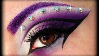 Purple Cut Crease with Diamonds  Make Up Tutorial ft CrownBrush [upl. by Nnaihs888]