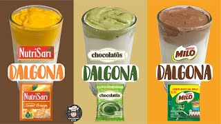 Resep Dalgona Nutrisari Dalgona Matcha Dalgona Milo Takaran Sendok SPECIAL EPISODE [upl. by Fessuoy]