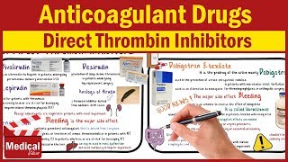 Pharmacology CVS 23 Anticoagulant Drugs 3 Direct Thrombin Inhibitors Bivalirudin  Desirudin [upl. by Ahsoek908]