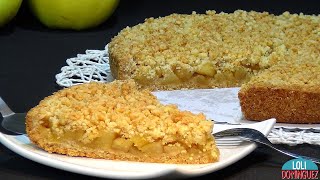 TARTA CRUJIENTE DE MANZANA – APPLE CRUMBLE PIE Recetas paso a paso tutorial Loli Domínguez [upl. by Aneehsar]