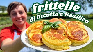 FRITTELLE DI RICOTTA E BASILICO Ricetta Facile  Fatto in Casa da Benedetta [upl. by Peatroy]