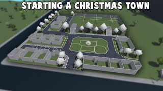 STARTING MY NEW BLOXBURG CHRISTMAS TOWN AND DELETING MY MALL [upl. by Annaiek]