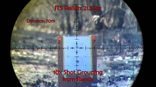 URAGAN 2 JTS 2153gr Grouping 70m with Wind [upl. by Armallas2]