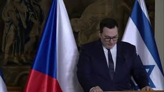 Israeli FM holds a news conference in Prague with his Czech counterpart [upl. by Garry862]