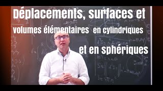 Déplacements surfaces et volumes élémentaires en cylindriques et sphériques [upl. by Nivat984]