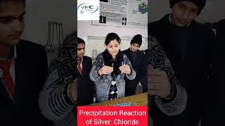 precipitation reaction of silver chloride trending shorts  reaction of AgNO3  NaCl [upl. by Aerol]