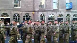 4 SCOTS Homecoming Parade from Afghanistan  Aberdeen 1 December 2011 [upl. by Nnylsor]