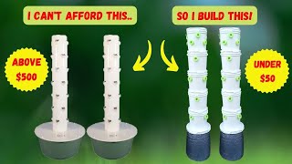 Build Your Own Affordable Hydroponic Grow Tower Under 50  Aeroponics  Vertical Garden [upl. by Eronaele]