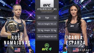 ROSE NAMAJUNAS VS CARLA ESPARZA 2 FULL FIGHT UFC 274 [upl. by Anaerol]