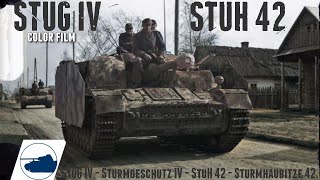 WW2 Color footage StuG IV  Sturmgeschütz IV  StuH 42  Sturmhaubitze 42 [upl. by Ardnwahsal]