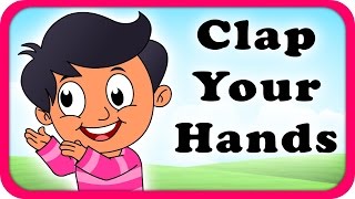 Clap Your Hands Lyrical Video  English Nursery Rhymes Full Lyrics For Kids amp Children [upl. by Zug]