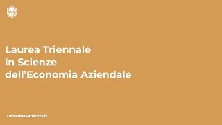 Corso di Laurea Triennale in Scienze dellEconomia Aziendale [upl. by Siseneg]