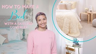 How to Make a Bed with a Quilted Coverlet [upl. by Annoyk]