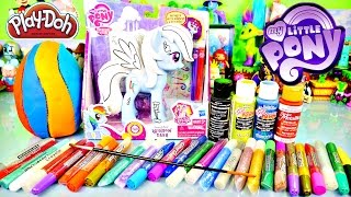 Play Doh Egg Surprise  Custom My Little Pony Rainbow Dash Design A Pony With DCTC [upl. by Adiela]