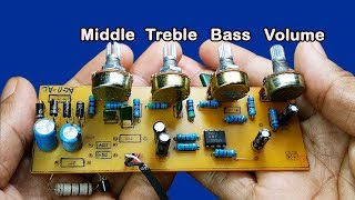 How to make Bass Treble Middle Volume controller circuit​​ IC 4558D at home [upl. by Haela]