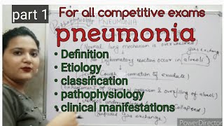 Pneumonia  respiratory system disorder  explanation in hindi  part 1 [upl. by Frodina304]