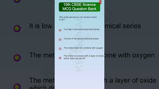 10th CBSE Science MCQ Question Bank Part 62 [upl. by Koenig]