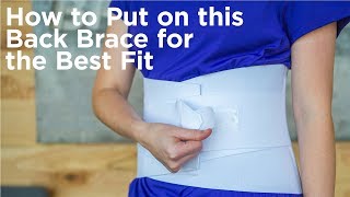 How to Put on This Back Brace for the Best Fit  Womens Lumbar Support for Lower Back Pain [upl. by Salokin924]