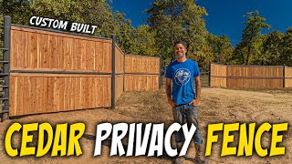 I Built The BEST Fence Entrance To SURPRISE My WIFE  DIY Fence BUILD [upl. by Anirdnajela913]