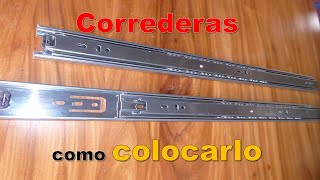 Te enseño a como colocar las CORREDERAS TELESCOPICAS para cajones de cómodas de madera [upl. by Rhoades459]