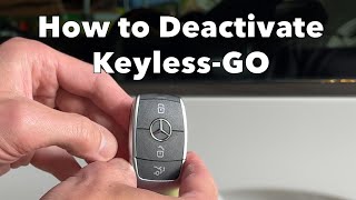 Mercedes  How to Deactivate KeylessGO [upl. by Anawqahs]