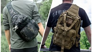 TOP 7 BEST TACTICAL SLING BAGS ON AMAZON [upl. by Farrell]