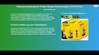 Präzisionswerkzeug für Profis Stanley Rotationslaser STHT776160 [upl. by Innoc]