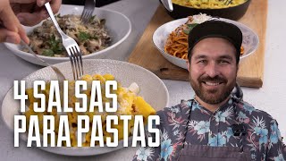 TE ENSEÑO A PREPARAR 4 SALSAS PARA PASTAS FACILES Y BUENAZAS  GIACOMO BOCCHIO [upl. by Ecurb459]