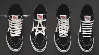 4 Ways How To Lace VANS Sk8Hi  VANS Sk8Hi lacing tutorials [upl. by Letsou]