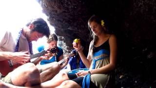 John Craigie and Shook Twins singing quotAnna Rose pt 4quot by Craigie in a cave on Maui [upl. by Andreas]