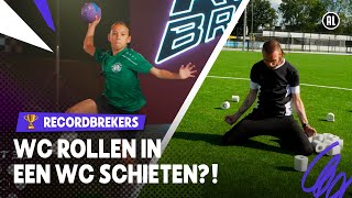 WC ROLLEN IN EEN POT SCHIETEN amp MOEILIJK HANDBAL RECORD😱  Recordbrekers  seizoen 2 1  NPO Zapp [upl. by Annoyed274]