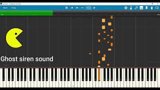 PacMan sound effects in Synthesia  MIDI art [upl. by Anastice]