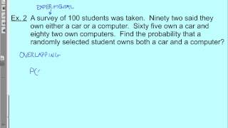 Algebra 2 Section 104 Find Probabilities of Disjoint and Overlapping Events [upl. by Elem486]