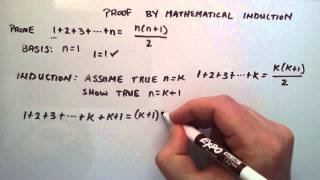 Proof by Mathematical Induction  How to do a Mathematical Induction Proof  Example 1 [upl. by Ailehpo]