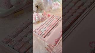 BK75 75 Mechanical Keyboard velocifiretech  pink cute kitten keyboard set  typing asmr [upl. by Evelin]