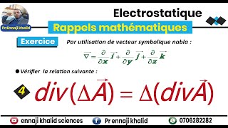 divergence du laplacien dun vecteur [upl. by Nahrut]