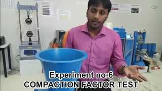 COMPACTION FACTOR TEST  Civil Engineering lab experiment [upl. by Araf]